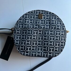 Tommy Hilfiger Navy and White Crossbody Bag